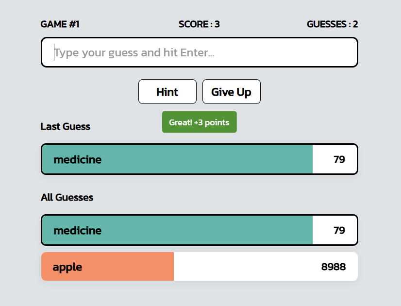 Points and scoring system