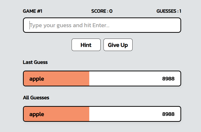 Check your ranking in the word game
